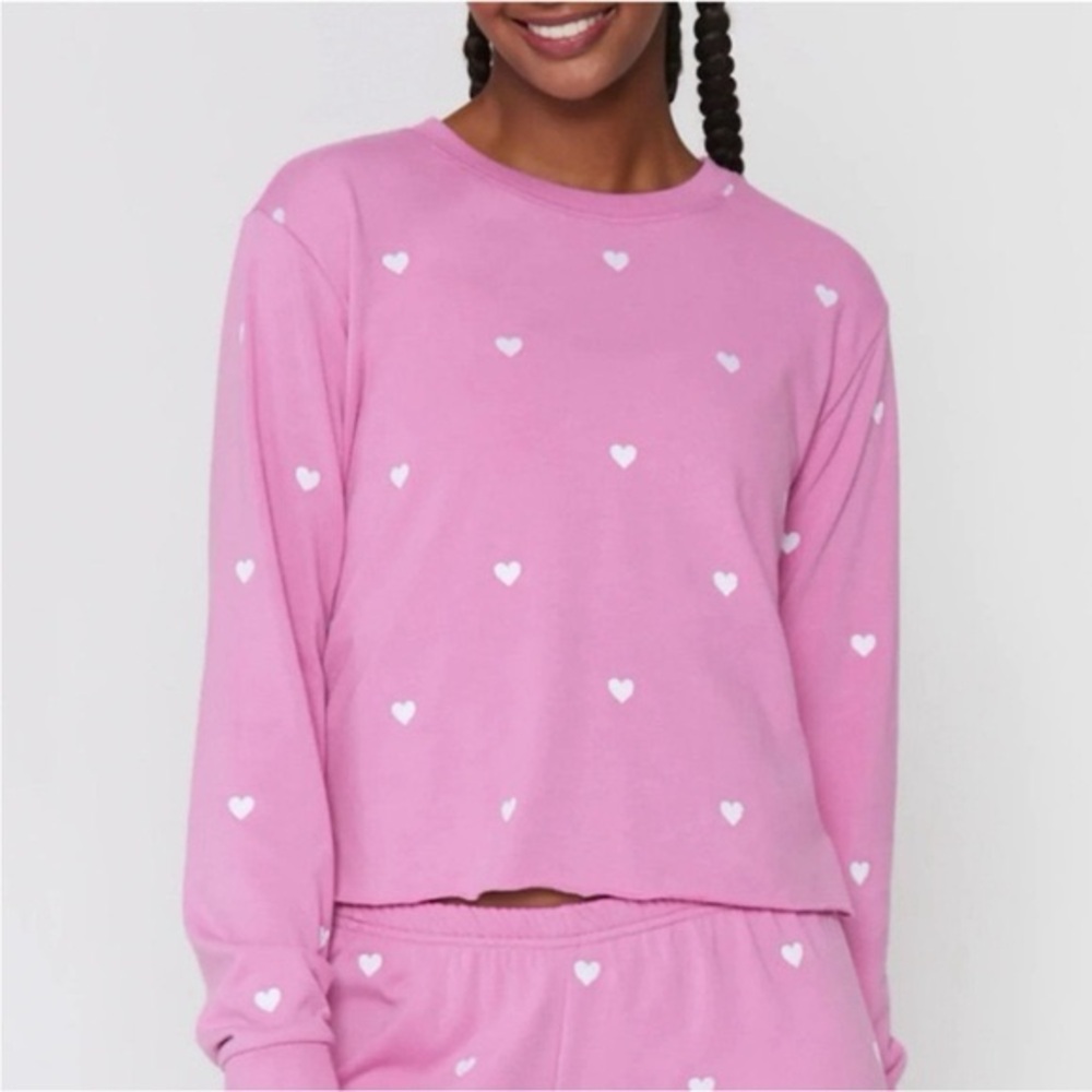 Spiritual Gangster Pink Heart Large Sweatshirt